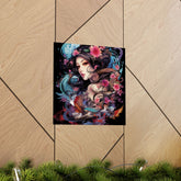 Matte Vertical Poster — Ethereal Floral Woman Art Print - The Art Hub