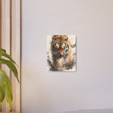 Roaring Tiger Metal Art Sign Fierce Wildlife Wall Decor - The Art Hub