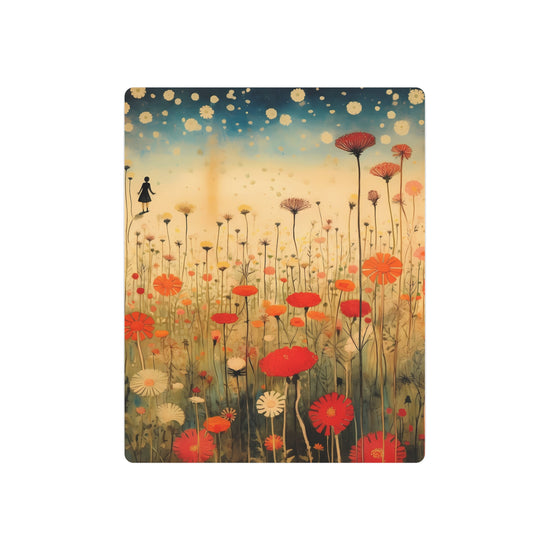 Wildflower Field Metal Art — Dreamy Poppy Meadow Wall Decor - The Art Hub