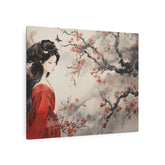 Geisha Cherry Blossom Metal Art Japanese-Inspired Wall Decor - The Art Hub