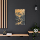 Mountain Mist Landscape Canvas Art— Rustic Pine Forest Wall Art - The Art Hub