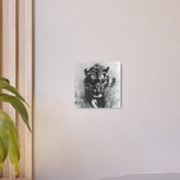 Tiger Metal Art — Dramatic Black & White Running Tiger Wall Decor - The Art Hub