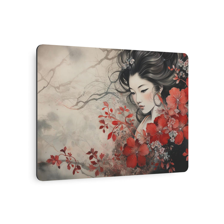 Oriental Geisha Metal Art Floral Japanese Wall Decor - The Art Hub