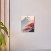 Metal Art Sign - Cherry Blossom Mountain Landscape Wall Decor - The Art Hub