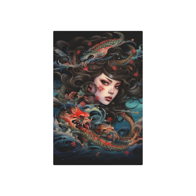 Dragon Maiden Metal Art — Asian Fantasy Portrait Wall Decor - The Art Hub