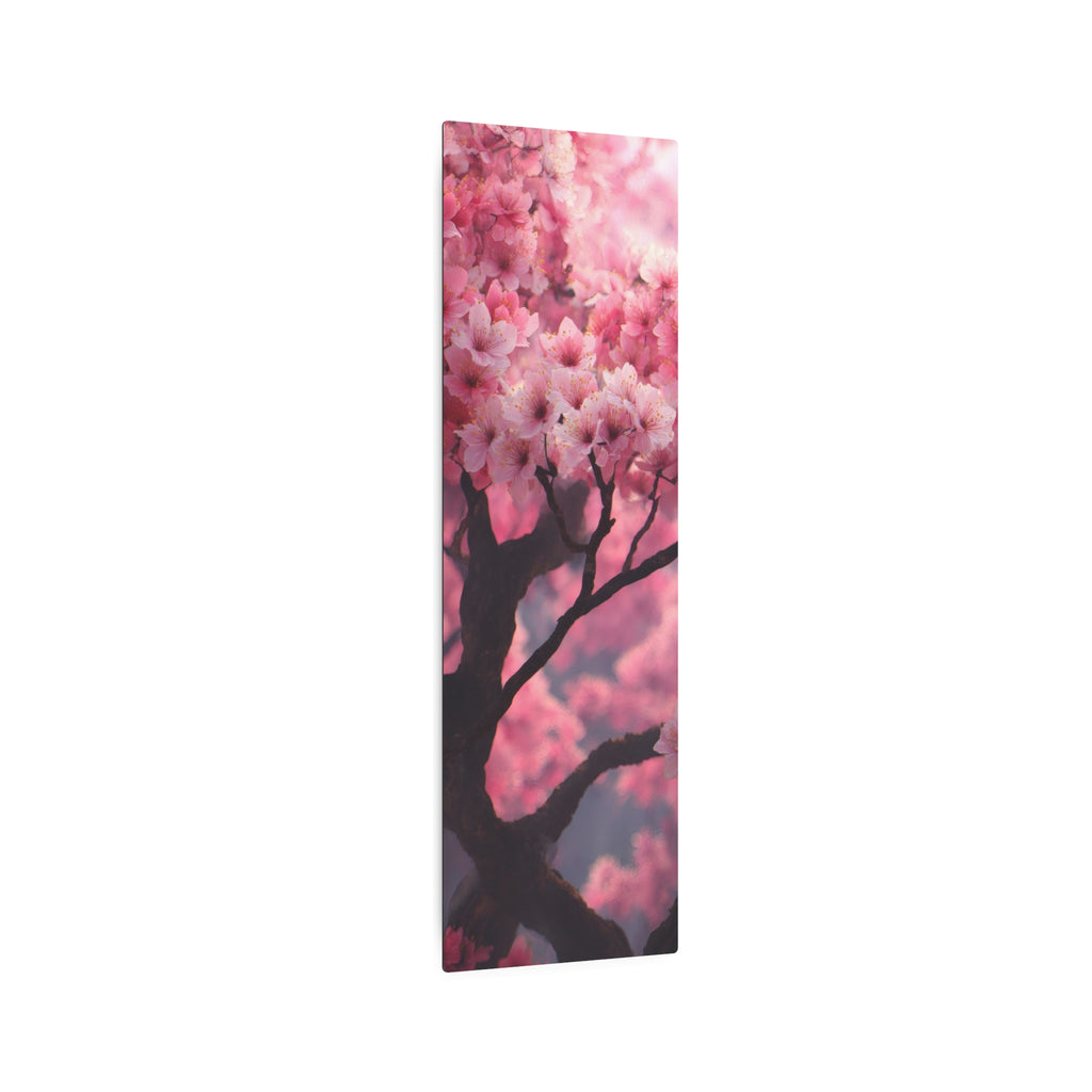 Cherry Blossom Metal Art Sign — Pink Floral Wall Decor