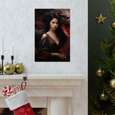 Dragon Empress Matte Poster — Dark Fantasy Portrait Wall Art - The Art Hub