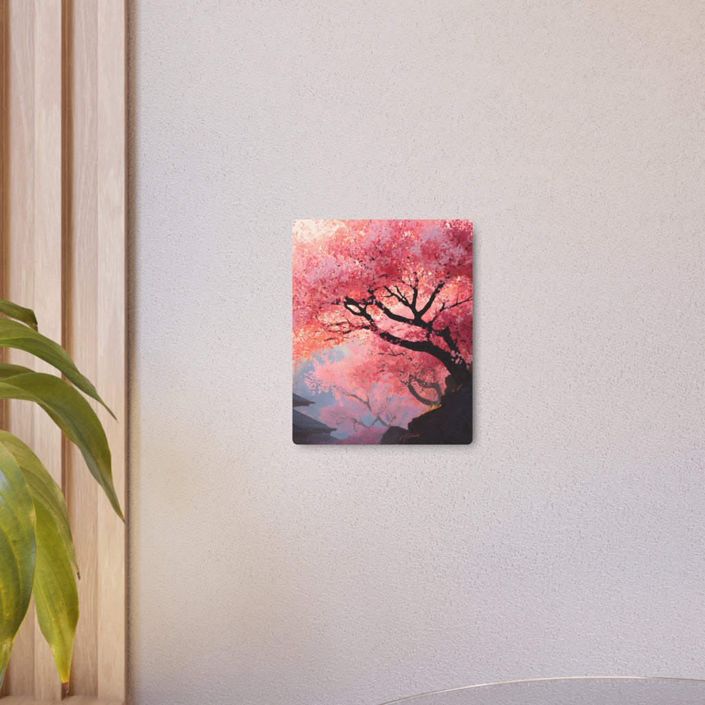 Cherry Blossom Metal Art Sign – Japanese Sakura Wall Decor
