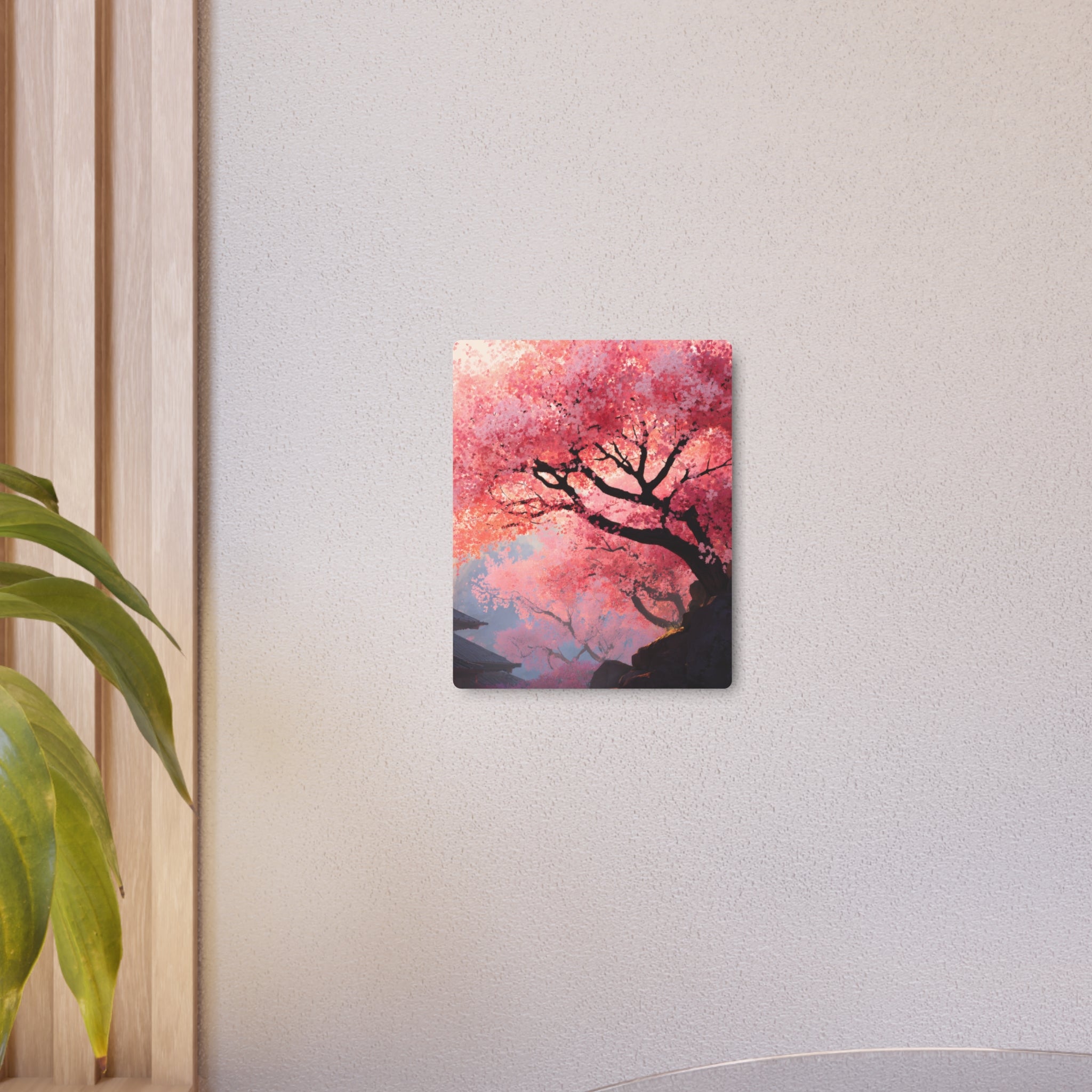 Cherry Blossom Metal Art Sign – Japanese Sakura Wall Decor