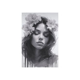 Metal Art — Beautiful Girl Floral Portrait Wall Decor - The Art Hub