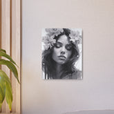 Metal Art — Beautiful Girl Floral Portrait Wall Decor - The Art Hub