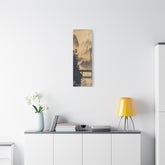 Serene Mountain Bridge Canvas Wall Art — East Asian Landscape Matte Stretched Print - The Art Hub