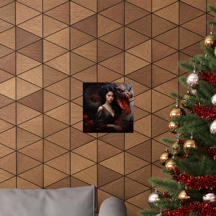 Dragon Empress Matte Poster — Dark Fantasy Portrait Wall Art - The Art Hub