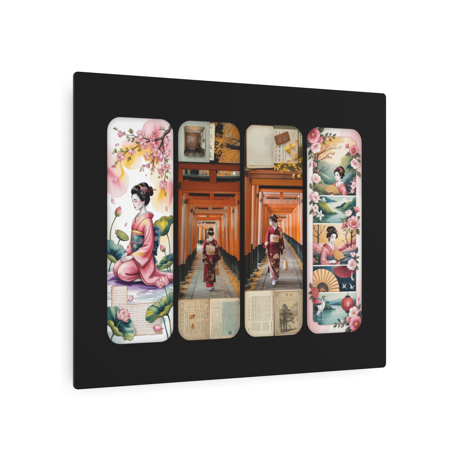 Asian Vintage Collage Metal Art - The Art Hub