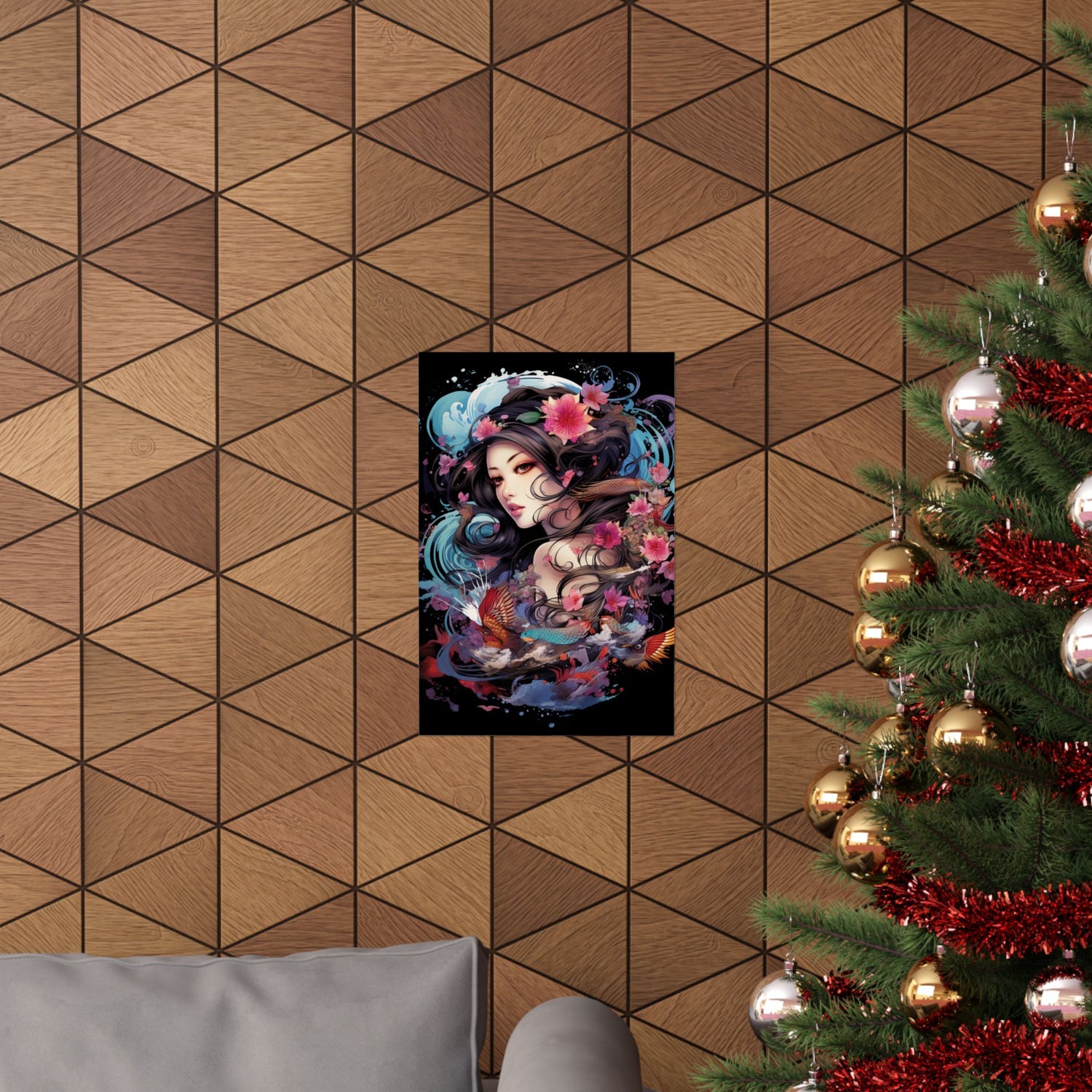 Matte Vertical Poster — Ethereal Floral Woman Art Print - The Art Hub