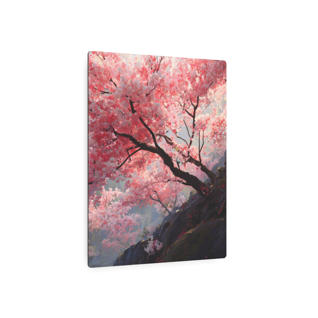 Cherry Blossom Metal Art Sign — Japanese Sakura Wall Décor