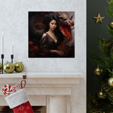 Dragon Empress Matte Poster — Dark Fantasy Portrait Wall Art - The Art Hub