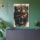Roaring Tiger Metal Art Sign Fierce Wall Decor for Home, Office & Man Cave - The Art Hub