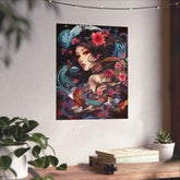 Matte Vertical Poster — Ethereal Floral Woman Art Print - The Art Hub