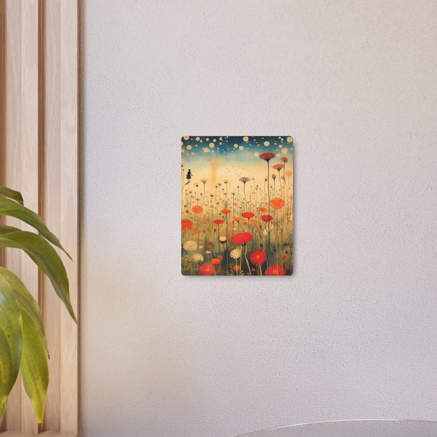 Wildflower Field Metal Art — Dreamy Poppy Meadow Wall Decor - The Art Hub