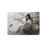 Oriental Lady Metal Art Serene Geisha with Cherry Blossoms Wall Decor - The Art Hub