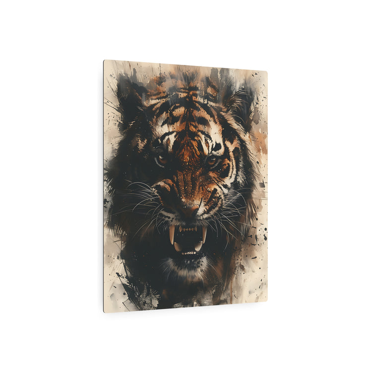 Roaring Tiger Metal Art Sign Fierce Wall Decor for Home, Office & Man Cave - The Art Hub