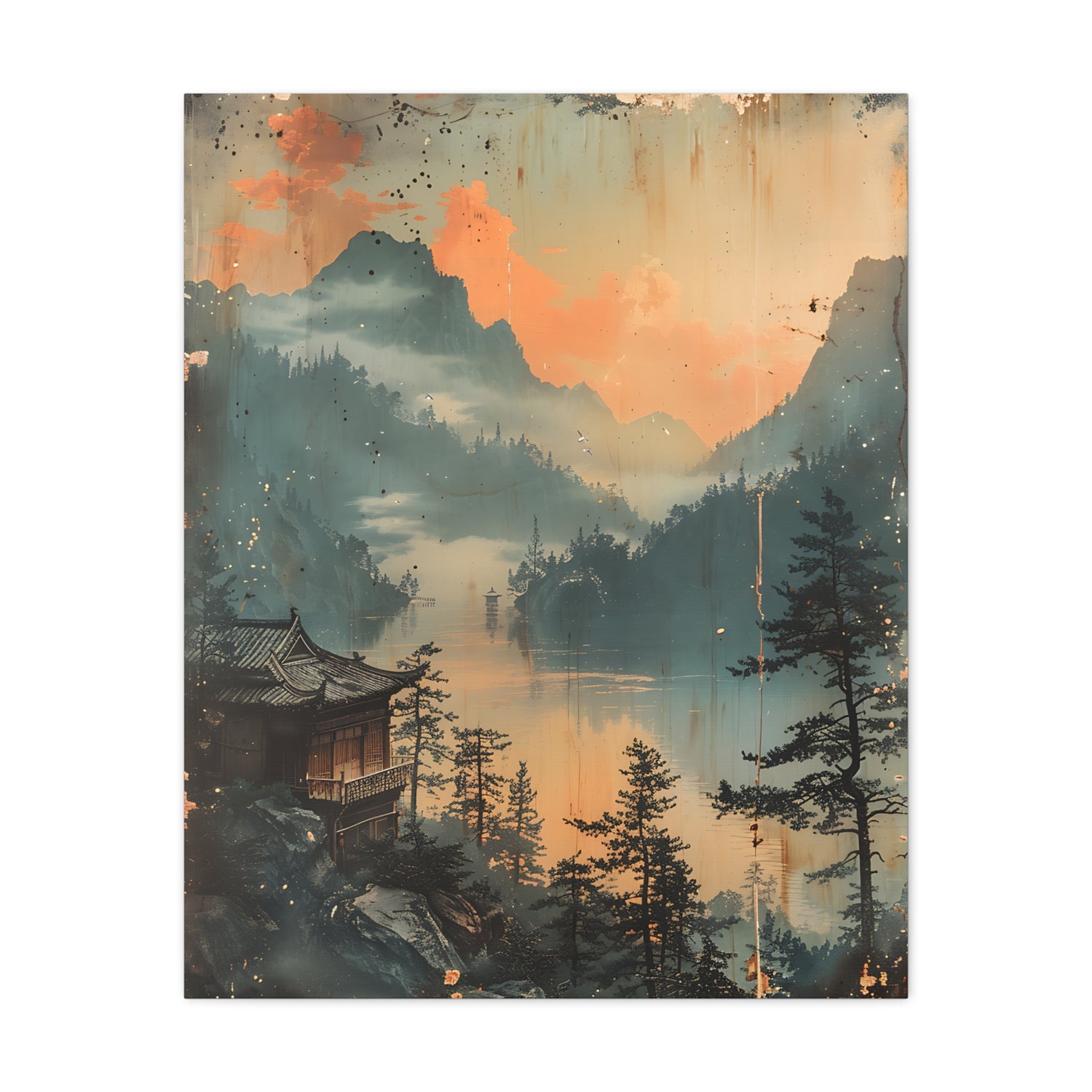 Chinese Landscape Art — Tranquil Mountain Lake Landscape - The Art Hub