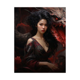 Dragon Empress Matte Poster — Dark Fantasy Portrait Wall Art - The Art Hub
