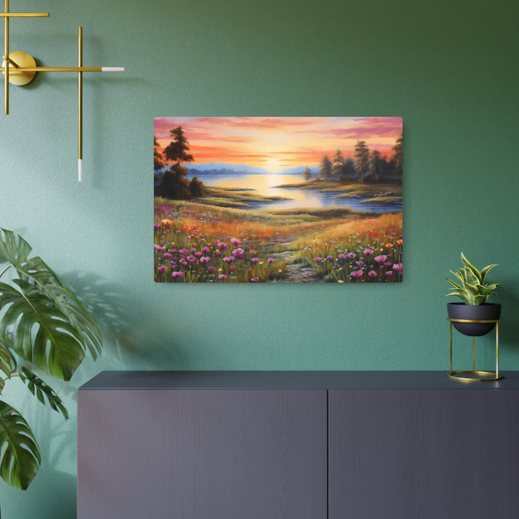 Metal ArtSunset Meadow Landscape Wall Art - The Art Hub