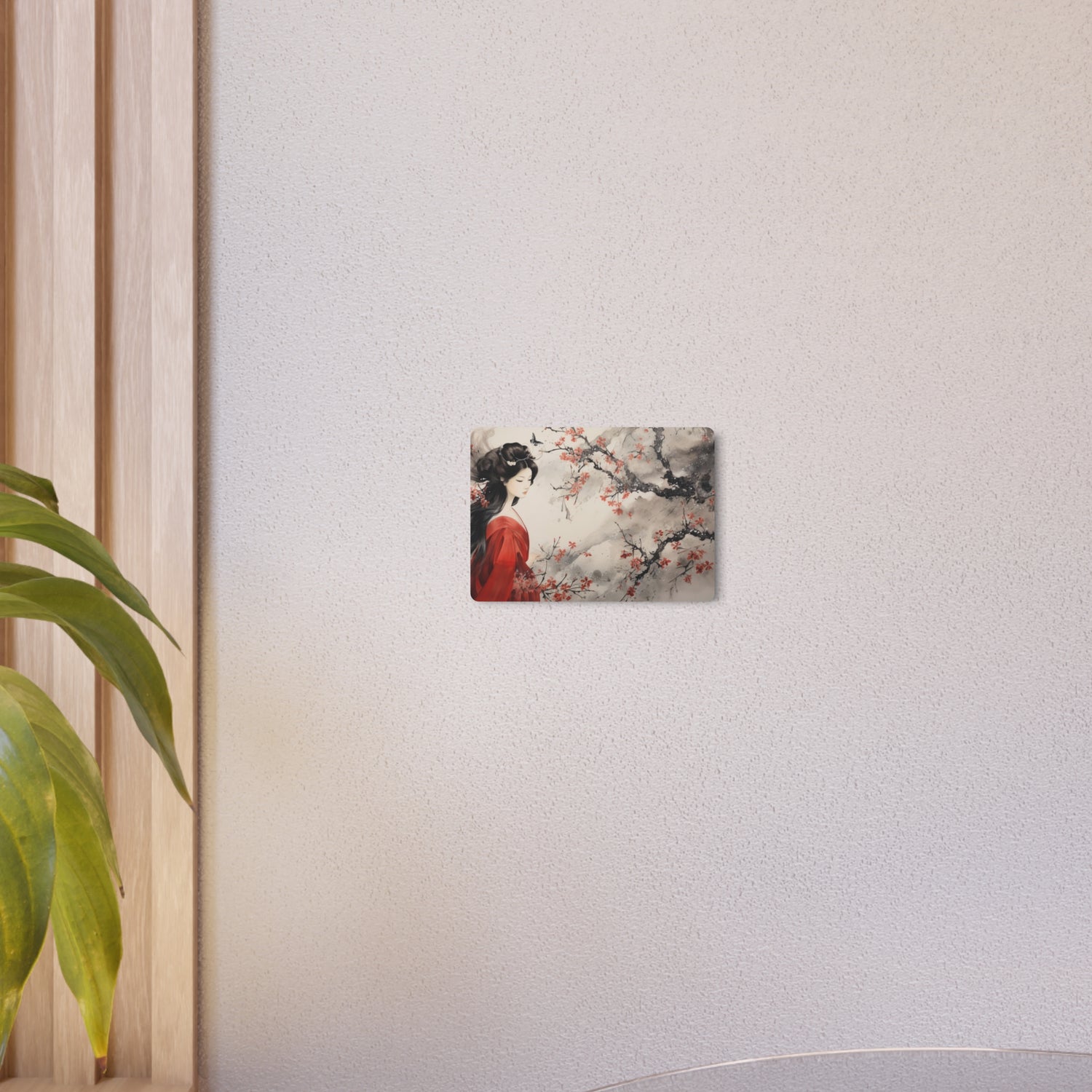 Geisha Cherry Blossom Metal Art Japanese-Inspired Wall Decor - The Art Hub