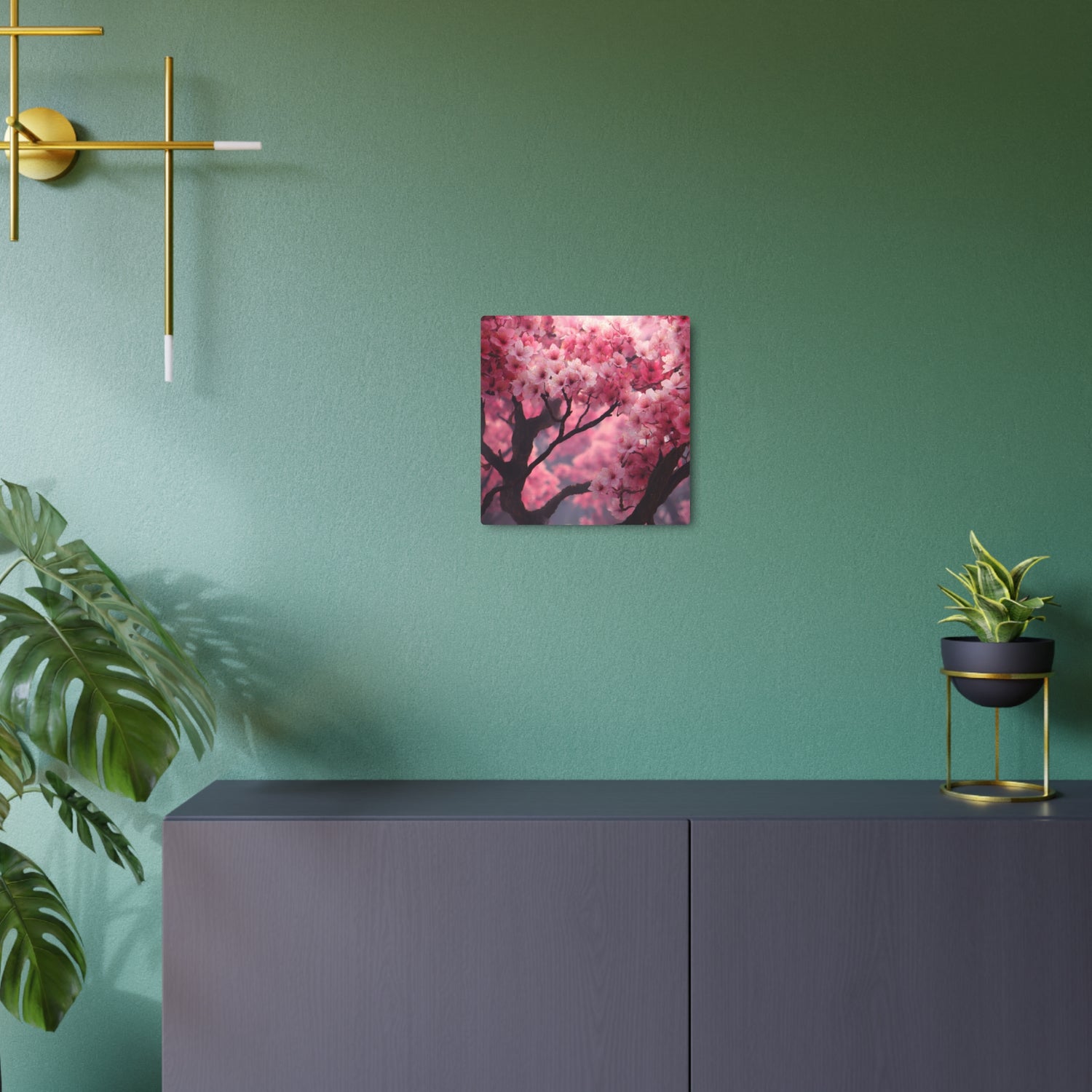 Cherry Blossom Metal Art Sign — Pink Floral Wall Decor - The Art Hub