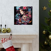 Matte Vertical Poster — Ethereal Floral Woman Art Print - The Art Hub