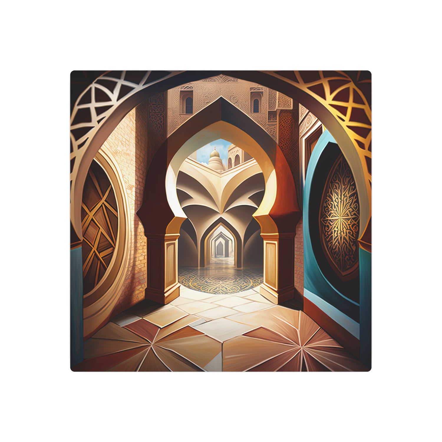 Moroccan Archway Metal Art Moorish Architecture Wall Decor - The Art Hub