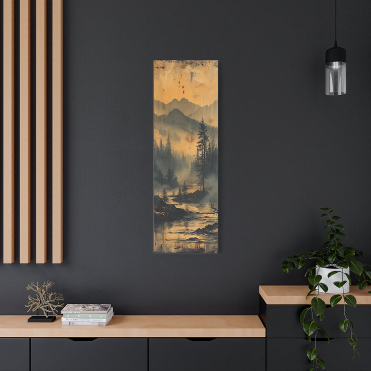 Mountain Mist Landscape Canvas Art— Rustic Pine Forest Wall Art - The Art Hub