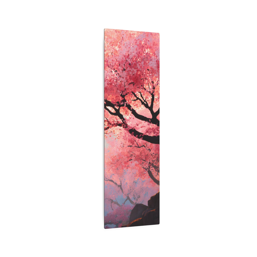 Cherry Blossom Metal Art Sign – Japanese Sakura Wall Decor
