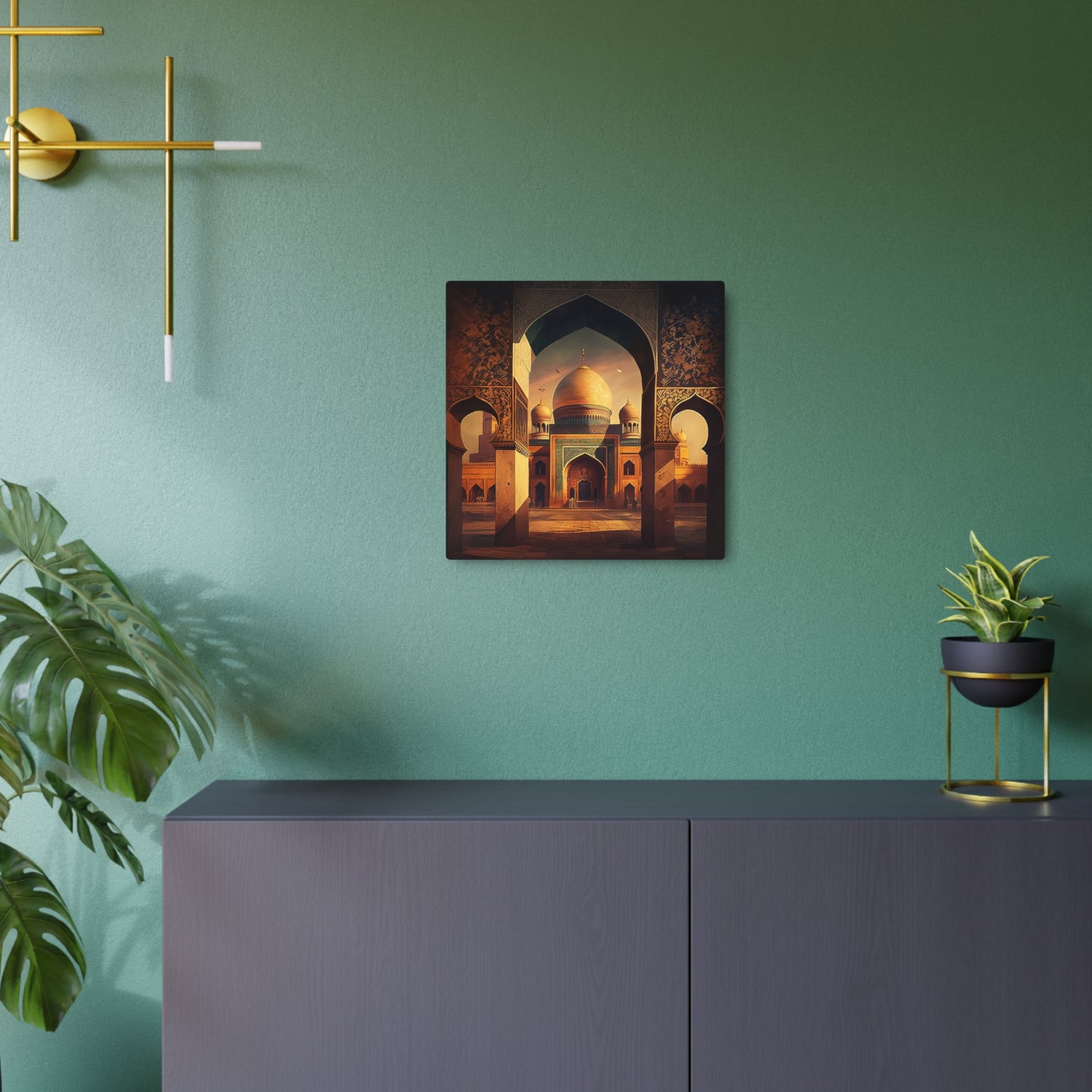 Metal Art Golden Mosque Archway Wall Decor - The Art Hub