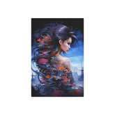 Metal Art — Ethereal Asian Fantasy Woman Wall Decor (Koi & Dragon Tattoo) - The Art Hub