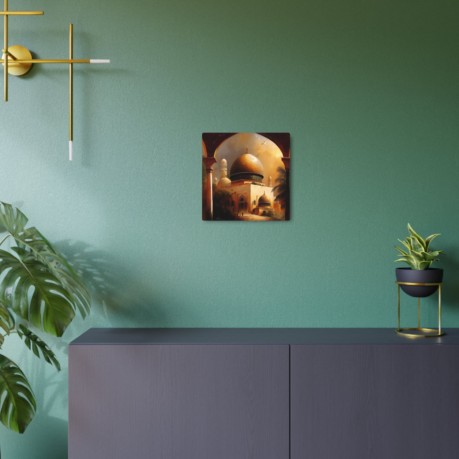 Metal Art Golden Mosque Dome Wall Art (Islamic Architecture Decor) - The Art Hub