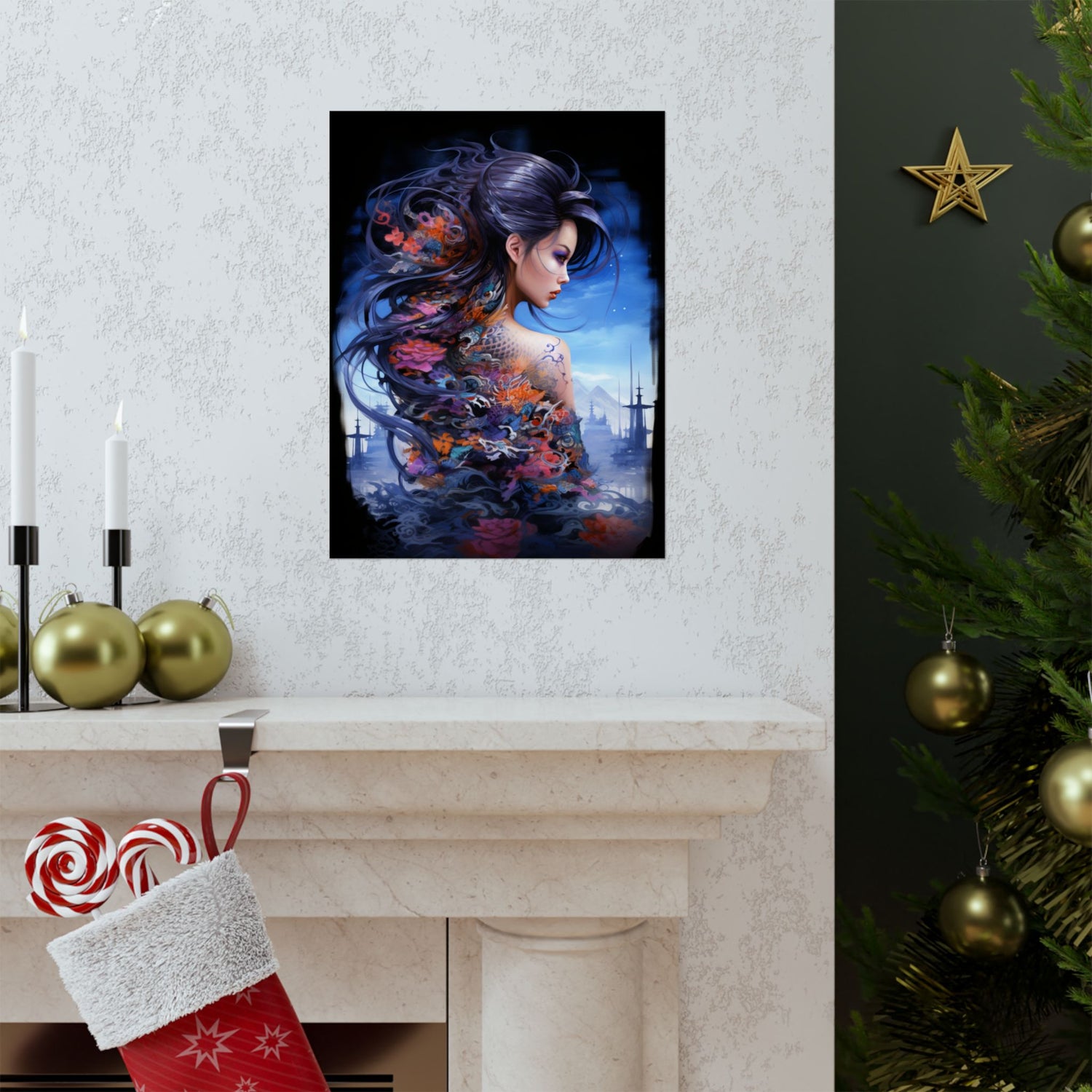 Fantasy Vertical Poster — Minimal Modern Wall Art - The Art Hub