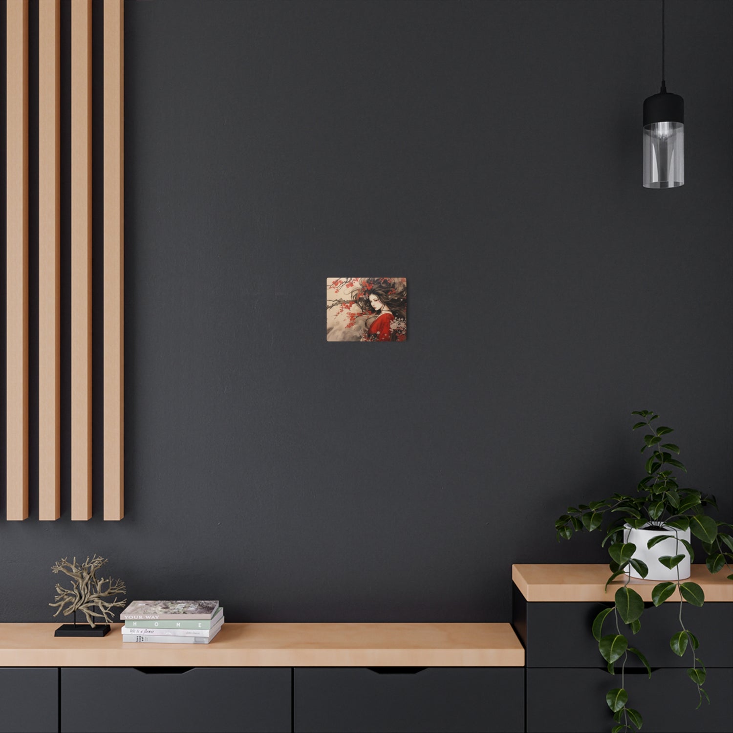 Metal Art Japanese Geisha Cherry Blossom Wall Decor - The Art Hub