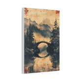 Chinese Landscape Painting Art — Misty Forest Landscape Matte Stretched Print - The Art Hub