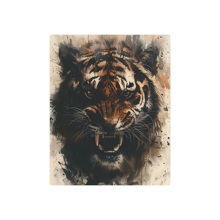 Roaring Tiger Metal Art Sign Fierce Wall Decor for Home, Office & Man Cave - The Art Hub