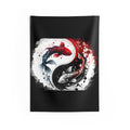 Yin Yang Koi Wall Tapestry — Red & Black Koi Fish Indoor Tapestry