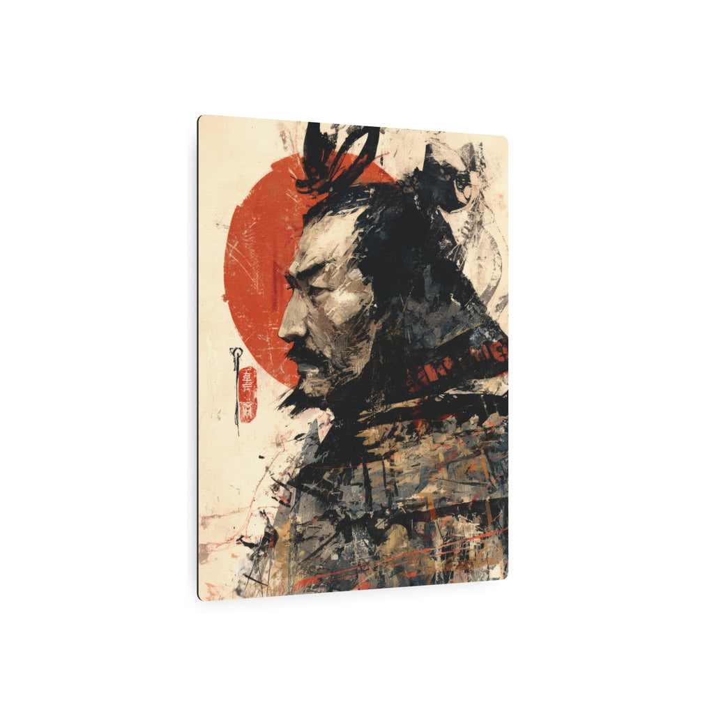 Samurai Metal Art Sign — Japanese Warrior Wall Decor