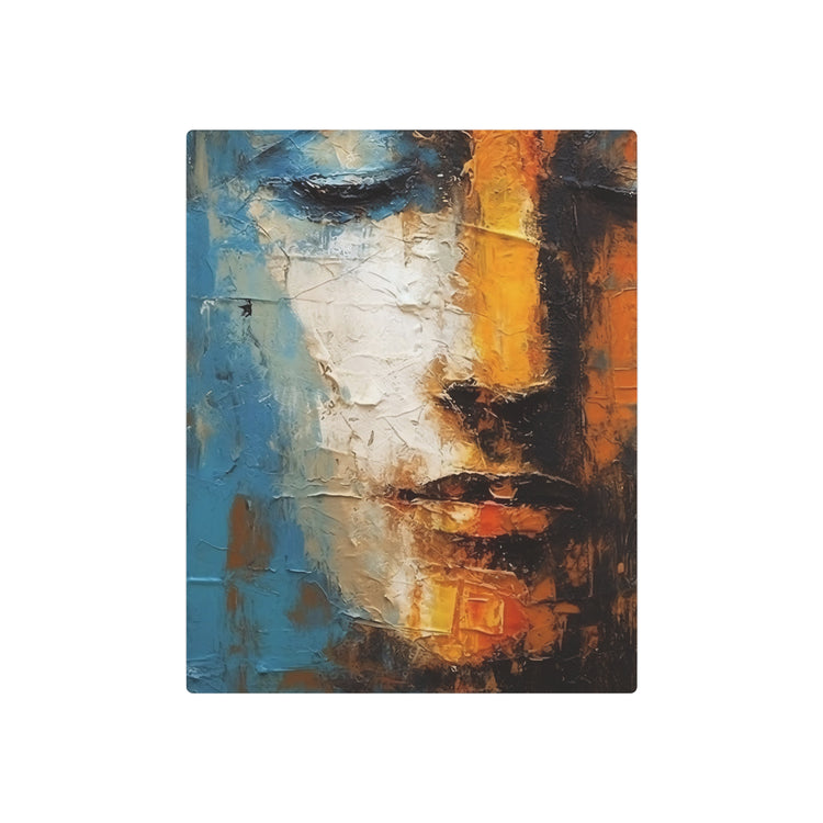 Abstract Face Metal Art Modern Textured Wall Decor - The Art Hub