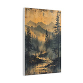 Mountain Mist Landscape Canvas Art— Rustic Pine Forest Wall Art - The Art Hub
