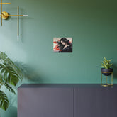 Metal Art Elegant Geisha Portrait Wall Art with Red Poppies | Asian-Inspired Decorative Metal Art - The Art Hub