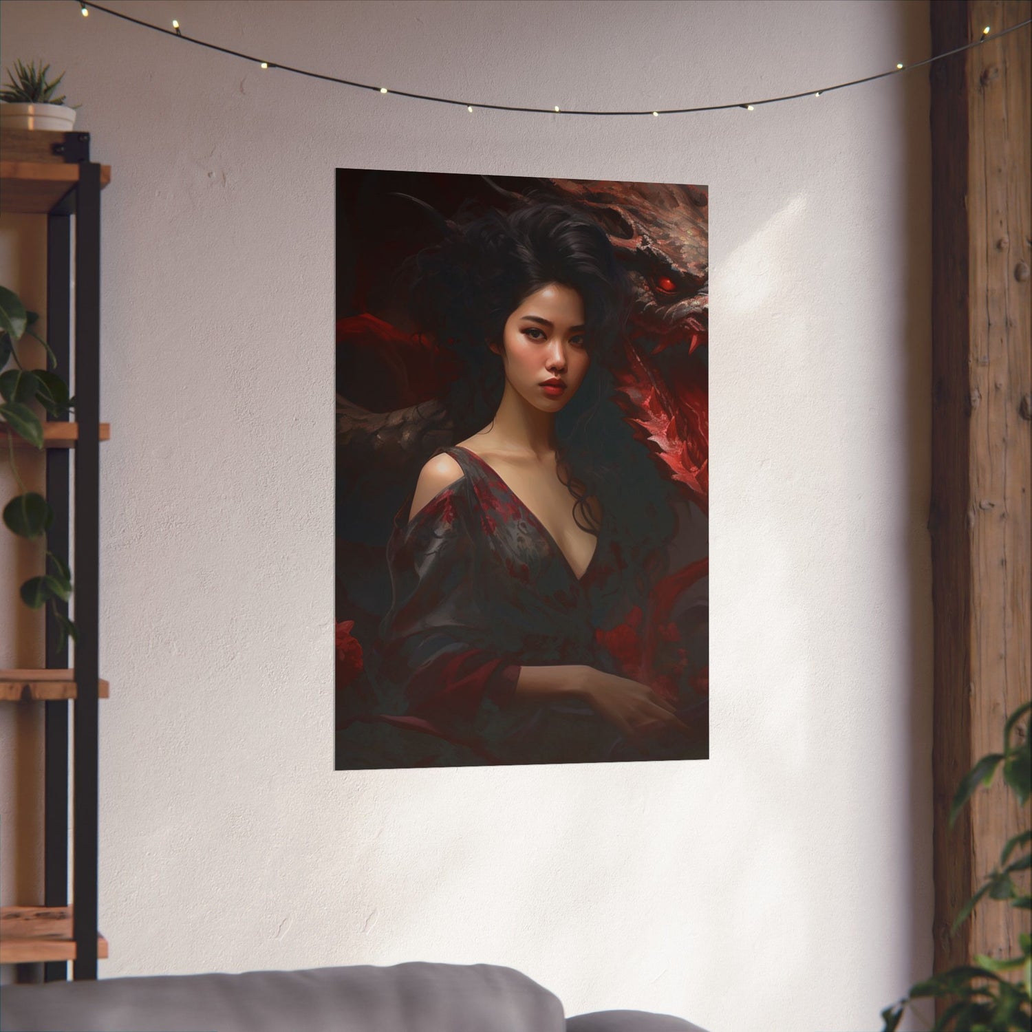 Dragon Empress Matte Poster — Dark Fantasy Portrait Wall Art - The Art Hub
