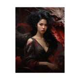 Dragon Empress Matte Poster — Dark Fantasy Portrait Wall Art - The Art Hub