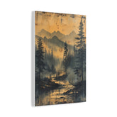 Mountain Mist Landscape Canvas Art— Rustic Pine Forest Wall Art - The Art Hub